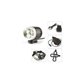 SecurityIng 4 Modes 1800Lm Waterproof Headlight 3 X CREE XM-L T6 LED Headlamp and Bicycle Light  8.4V 4400mAh Battery Pack  Charger for Outdoor Hiking, Riding, Camping, Cycling