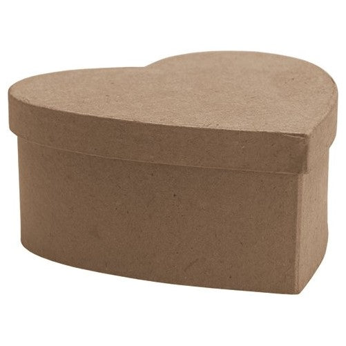 DCC Paper Mache Small Heart Box, 4.5-Inch x 4.5-Inch x 2.125-Inch