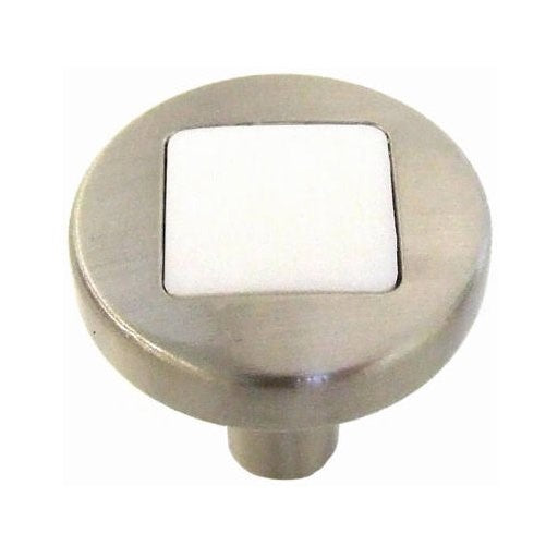 Belwith Products P3440-SNWM Cabinet Knob, 1-Inch, Satin White Nickel