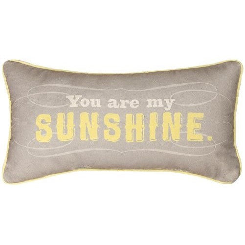 Manual Reversible Throw Pillow, You Are My Sunshine, 17 X 9-Inch