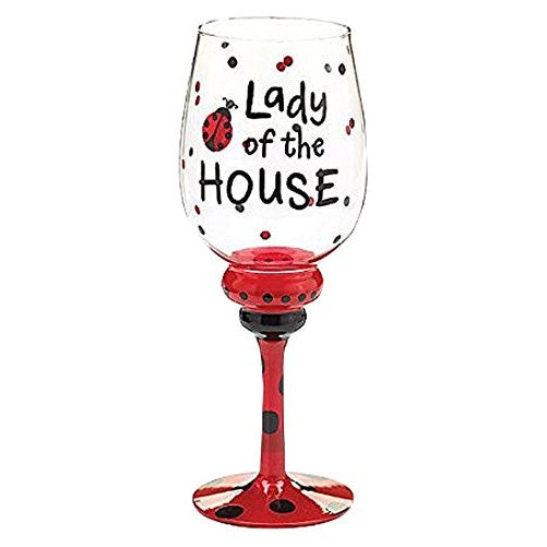 Burton & Burton Lady of the House Ladybug Wine Glass