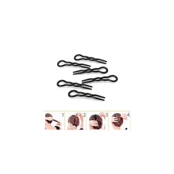 ZXUY Office Lady Style Magic Simple Fast Spiral Hair Braid Twist Styling Tool Clip Pin 3Pc (Style 1)