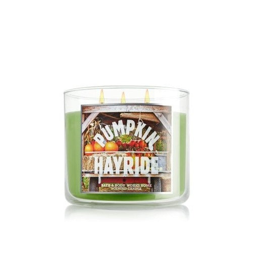 1 X BATH AND BODY WORKS Pumpkin Hayride scented, 14.5 oz; 3 wicked candle