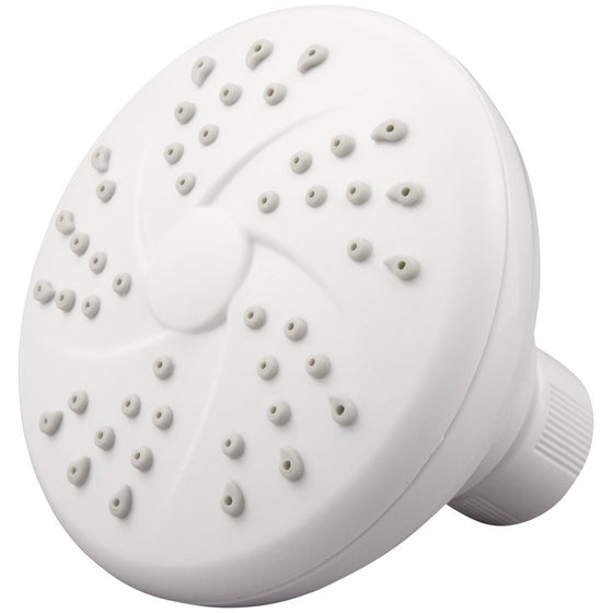 Body Moods Fixed Shower Head - 1 Spray Setting, White