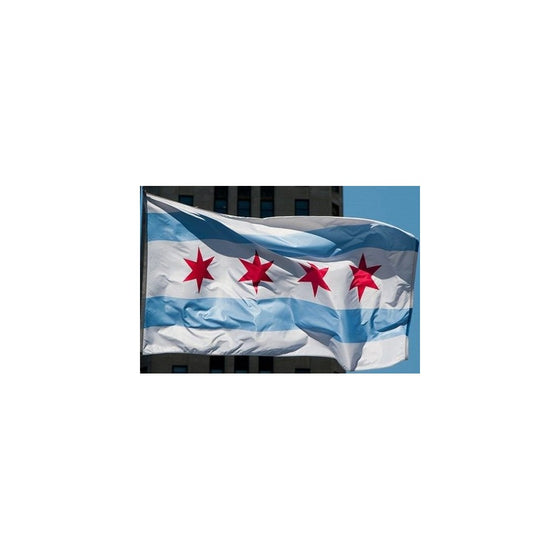 3X5 Ft City Of Chicago Illinois State Flag With Brass Grommets