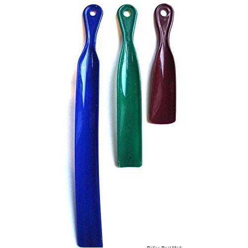 Shoehorn Value Pack - 3 Assorted Sizes - Ideal for Long or Short Boots - Men & Women - Very Professional Look and Comfy Design (Color Assorted)