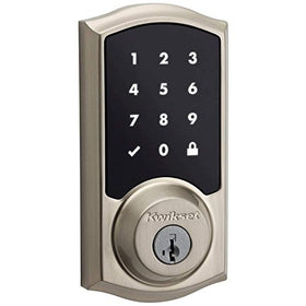 Kwikset 99150-002 SmartCode 915 Touchscreen Electronic UL Deadbolt with Smart Key, Satin Nickel