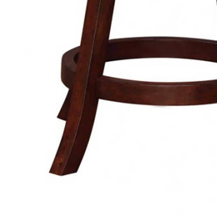 Double X Backrest Leatherette Swivel Counter Stool, Set of 2, Brown