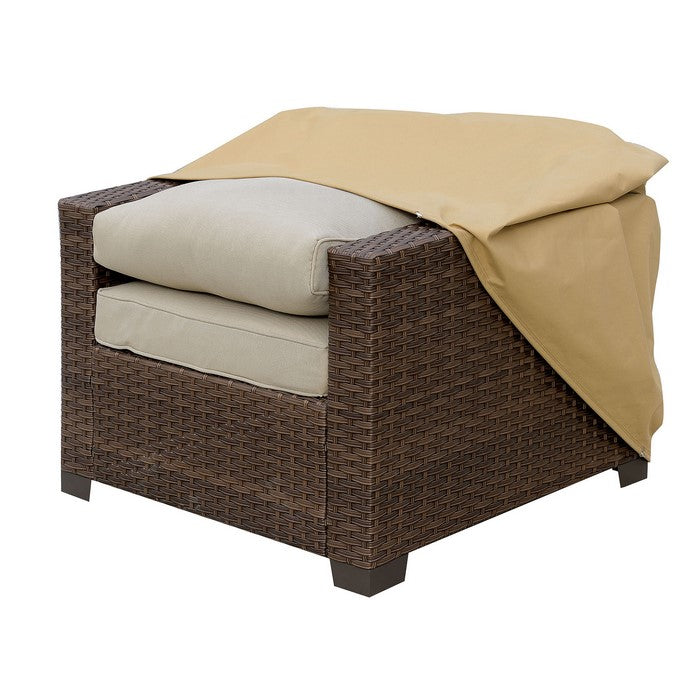Fabric Dust Cover for Outdoor Chairs, Large, Light Brown