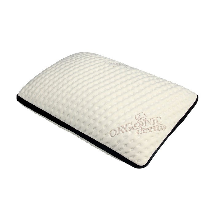 Sculptured Stretch Knit Fabric Pillow with Memory Foam, White and Black