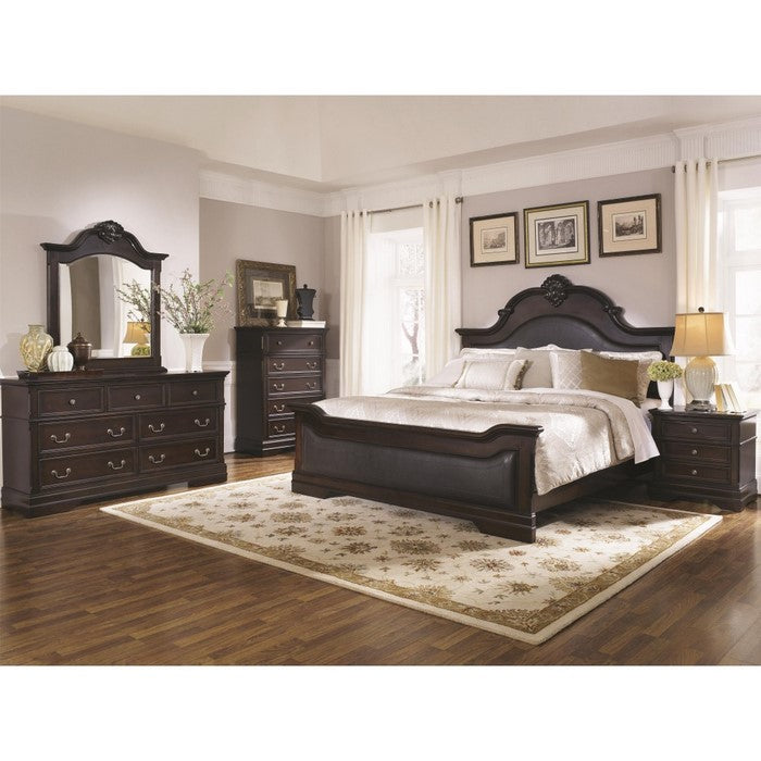 Traditional Style Wooden Dresser with Seven Spacious Drawers, Dark Brown