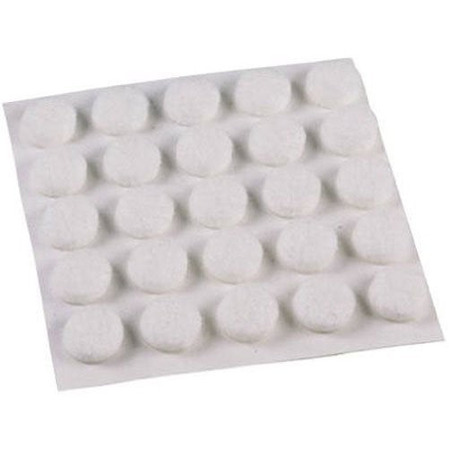 Shepherd Hardware 9957 3/8-Inch Self-Adhesive Felt Furniture Pads, 75-Pack, White