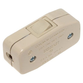 Leviton 5410-I 3Amp 125V Heavy Duty Feed Thru Rocker Appliance Switch, Ivory
