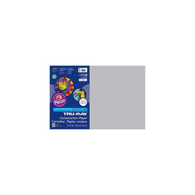 Pacon Tru-Ray Construction Paper, 12-Inches by 18-Inches, 50-Count, Gray (103059)
