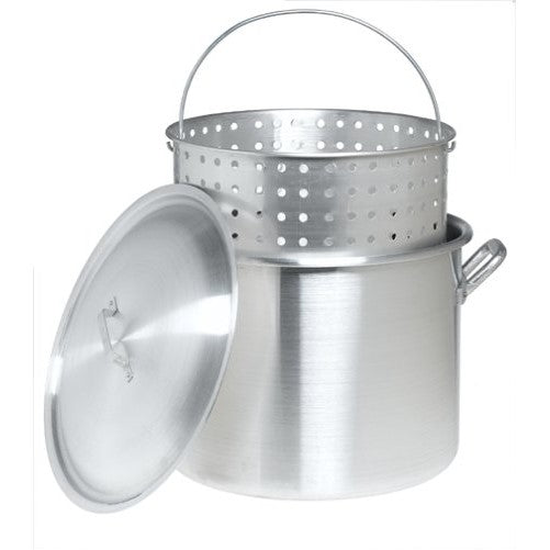 Bayou Classic 8000 80-Quart Aluminum Stockpot with Boil Basket