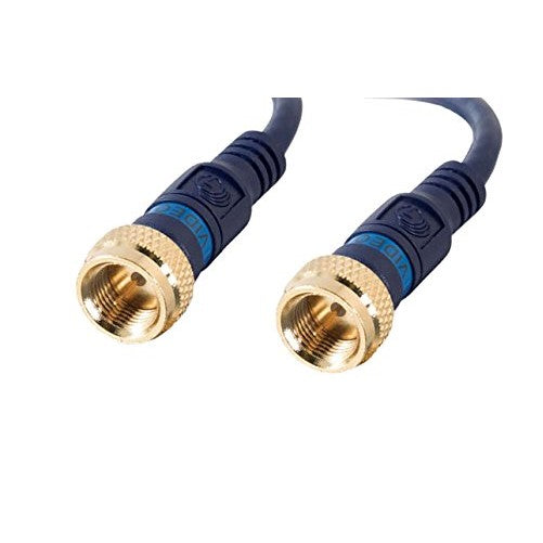 C2G 27226 Velocity Mini-Coax F-Type Cable, Blue (3 Feet, 0.91 Meters)