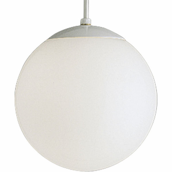 Progress Lighting P4402-29 Opal Cased Globes Provide Evenly Diffused Illumination White Cord, Canopy and Cap, Satin White