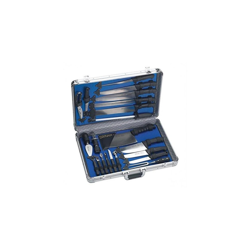 Slitzer Germany 22pc Professional Chef's Cutlery Set in Case