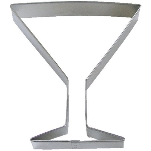 R&M Martini Glass 4" Cookie Cutter in Durable, Economical, Tinplated Steel