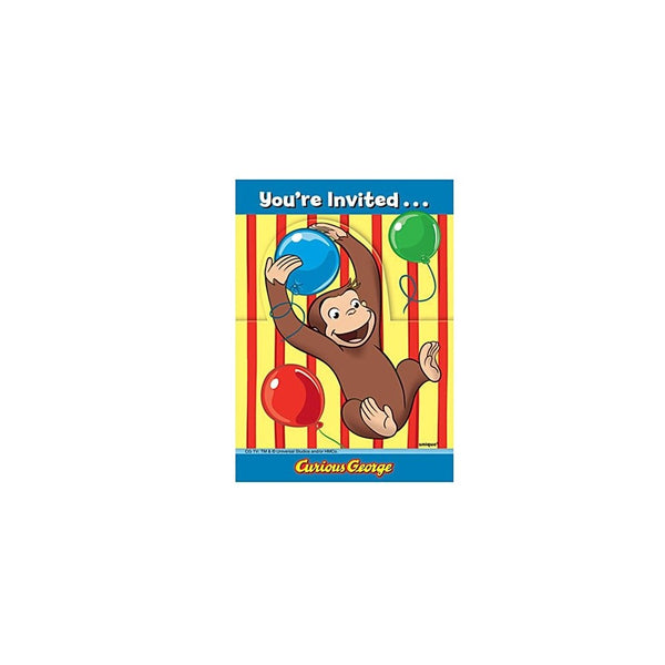 Unique 8 Curious George Invitations