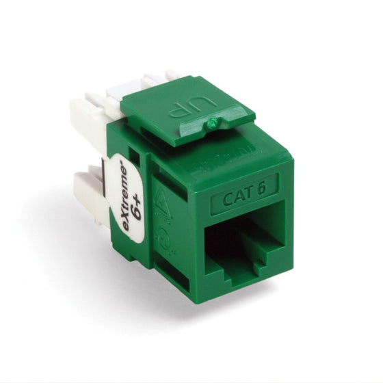 Leviton 61110-RV6 eXtreme 6 QuickPort Connector, CAT 6, Green