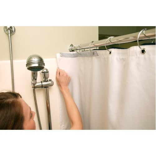 SlipX Solutions Shower Curtain Splash Guards Holds Liner Flush to Wall to Keep Water Inside Your Shower (Easy to Install, Adhesive-Free, 2 Guards per Pack)