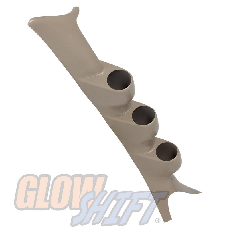 GlowShift Tan Triple Pillar Pod for 1999-2007 Ford Super Duty F-250 F-350 PowerStroke