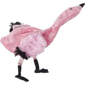 Ethical Mini Skinneeez Pink Flamingo 13-Inch Stuffingless Dog Toy