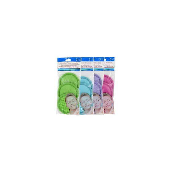 April Microfiber Facial Scrubbers - 3 Per Pack, Colors Vary Per Pack