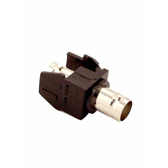 Leviton 41084-BBF BNC QuickPort Adapter, Nickel-Plated, Brown