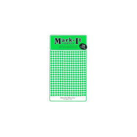 Small 1/8" removable Mark-it brand dots for maps, reports or projects - green