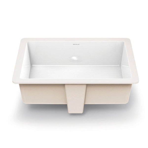 DECOLAV 1482-CWH Lilli Classically Redefined Rectangular Undermount Lavatory Sink, White