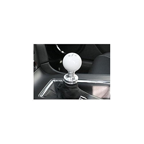 Steeda 555-1251 White Cue Ball Shifter Knob for Ford Mustang V8/V6 M/T