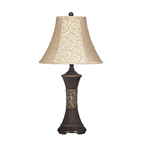 Ashley Furniture Signature Design - Mariana Resin Table Lamp - Traditional Bell Shades - Set of 2 - Bronze Finish