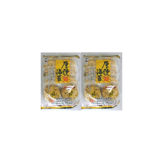 Want Want Rice Cracker Seaweed, 5.64 Oz (Pack of Two)