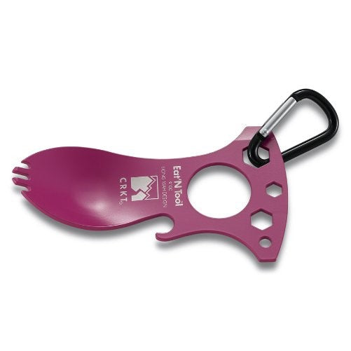 CRKT Spork Outdoor Multi Tool: Eat'N Tool Durable and Lightweight Metal Multitool for Camping, Hiking, Backpacking and Outdoors Activities - Purple