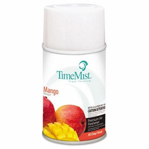 TimeMist Metered Fragrance Dispenser Refills, Mango 6.6oz. Aerosol, 12 Cans per Carton