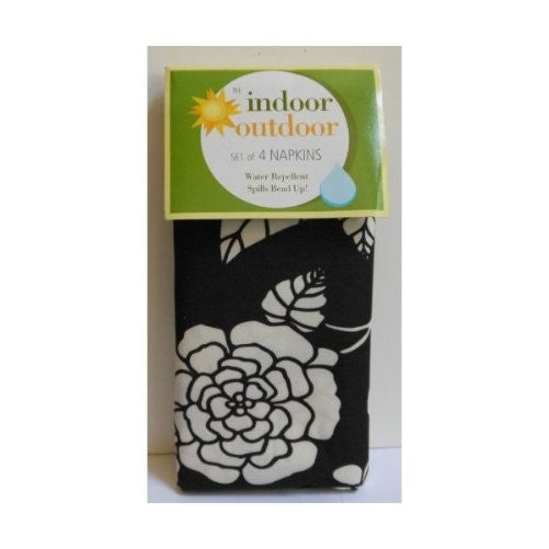Bardwil Indoor Outdoor Napkins – Margarita Black