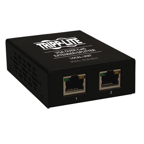 Tripp Lite 2-Port VGA over Cat5 / Cat6 Extender Splitter, Transmitter with EDID Copy, 1920x1440 at 60Hz(B132-002-2)