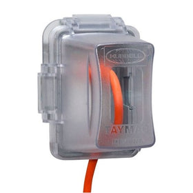 Taymac MM720C Bell 1-Gang Non-Metallic Weatherproof In-Use Deep Cover, Clear