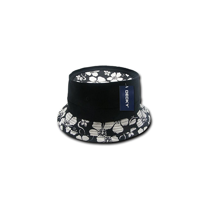 DECKY Floral Brim Fisherman Hat, Black, Large/X-Large