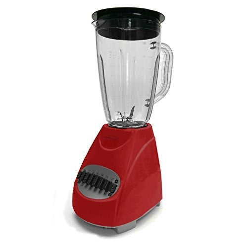 Brentwood Appliances JB-920R 12-Speed Blender with Glass Jar, Red