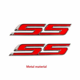 Yoaoo-oem 2pcs OEM Chrome Ss Emblems Metal Sticker 3d Logo for Camaro Chevrolet Gm Series (2pcs Red)