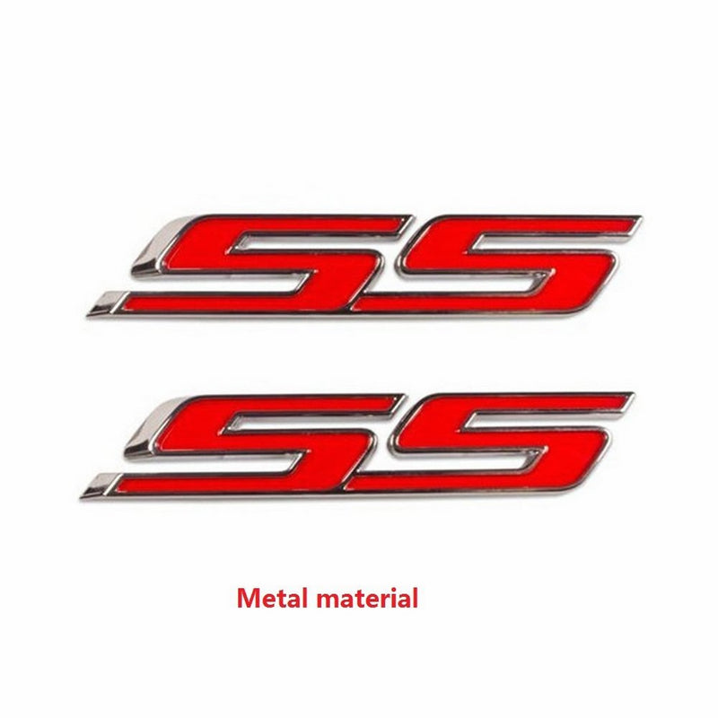 Yoaoo-oem 2pcs OEM Chrome Ss Emblems Metal Sticker 3d Logo for Camaro Chevrolet Gm Series (2pcs Red)