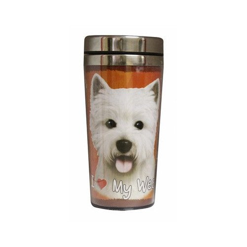 E&S Pets Stainless Steel Bichon Frise Tumbler, 16 oz