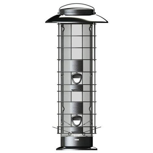 Squirrel-X Squirrel Proof Bird Feeder, Four Feeding Stations, 1.5 Pounds Bird Seed Capacity, Black, X-4