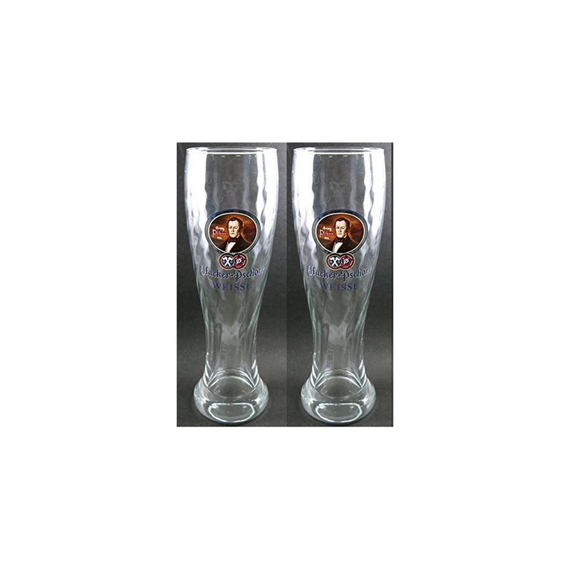 Set of 2 Hacker-Pschorr Weisse Beer Glasses