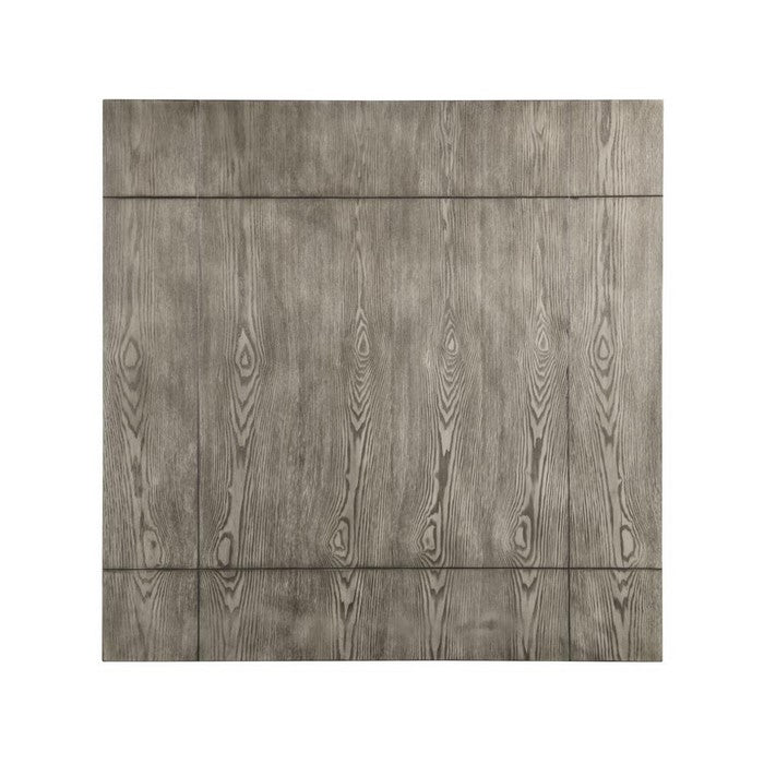 Metal Frame Counter Height Table with Wooden Top and X Shaped Support, Gray