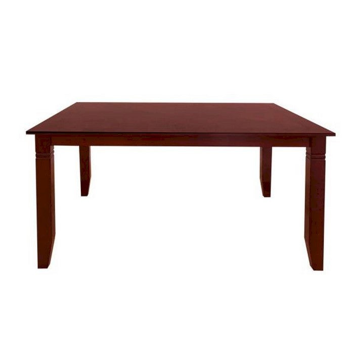 Transitional Style Wooden Dining Set with Grid Back Chairs, Pack of Five, Brown
