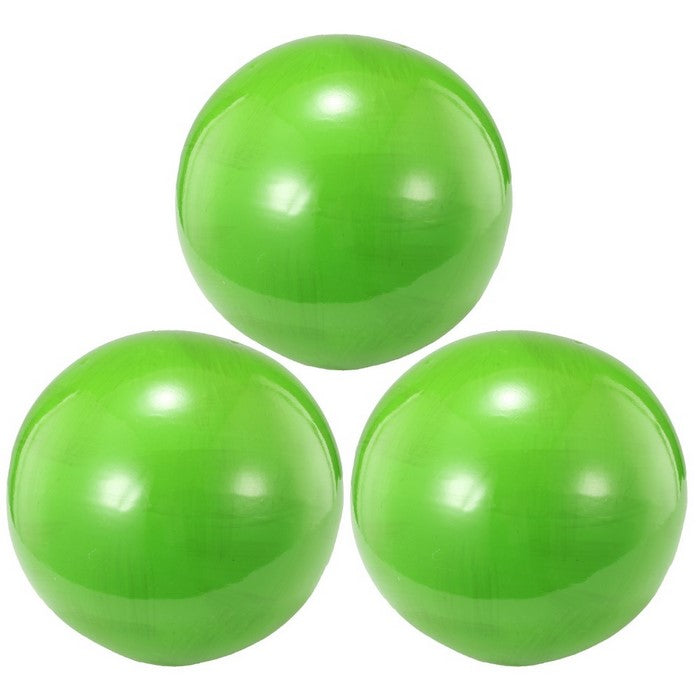 PlainDecorative Ceramic Orbs, Set of Three, Glossy Green